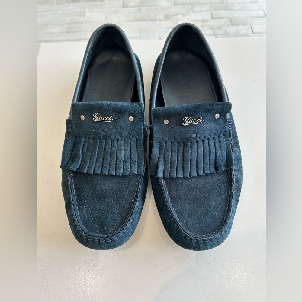Men's Black Suede Loafers